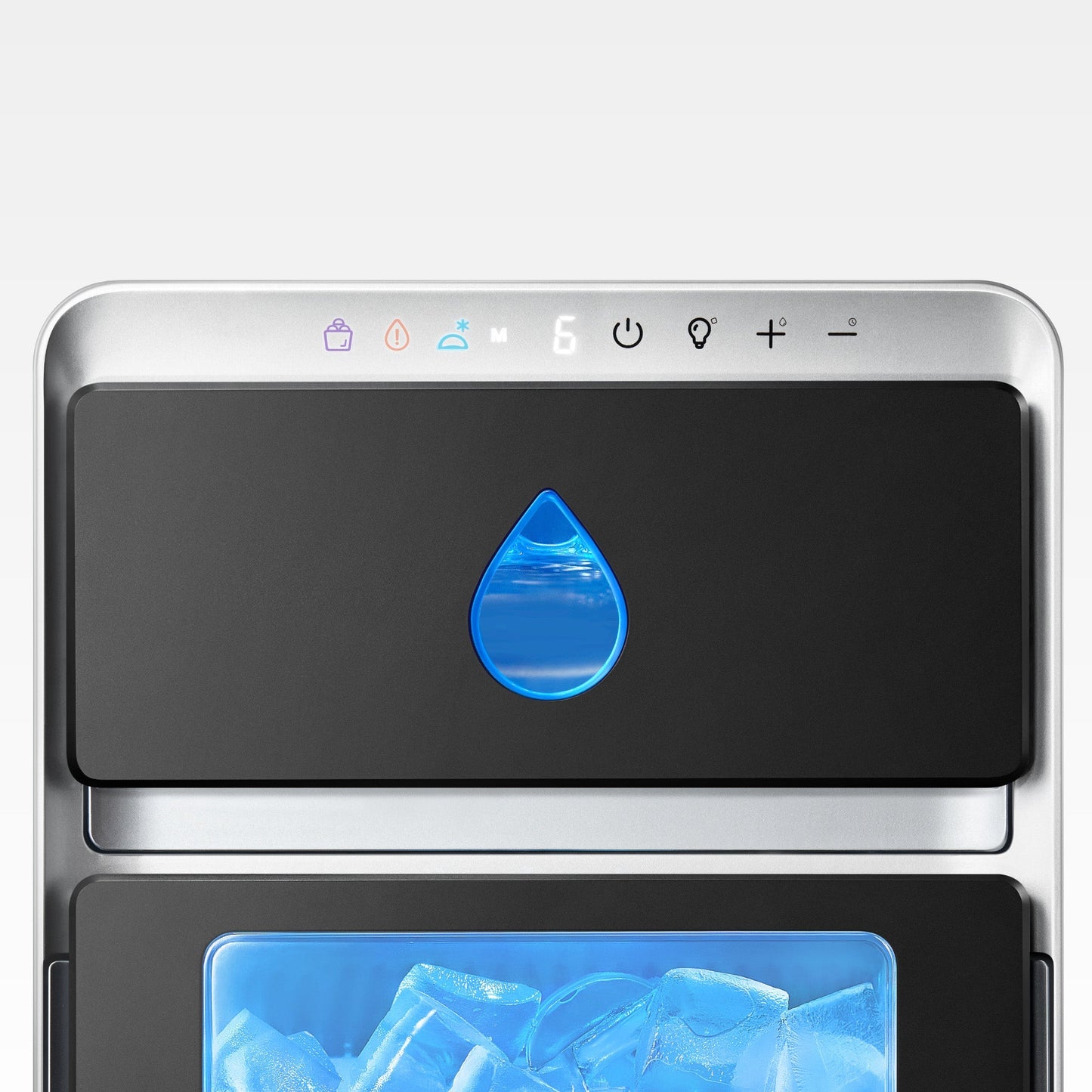 EUHOMY Luna Portable Crystal Crescent Ice Maker Countertop with Ice Bag Set (50 pcs)– Melts 30 Mins Lower, Rapid Ice Making in 12 Mins, Real-Time Status Visibility