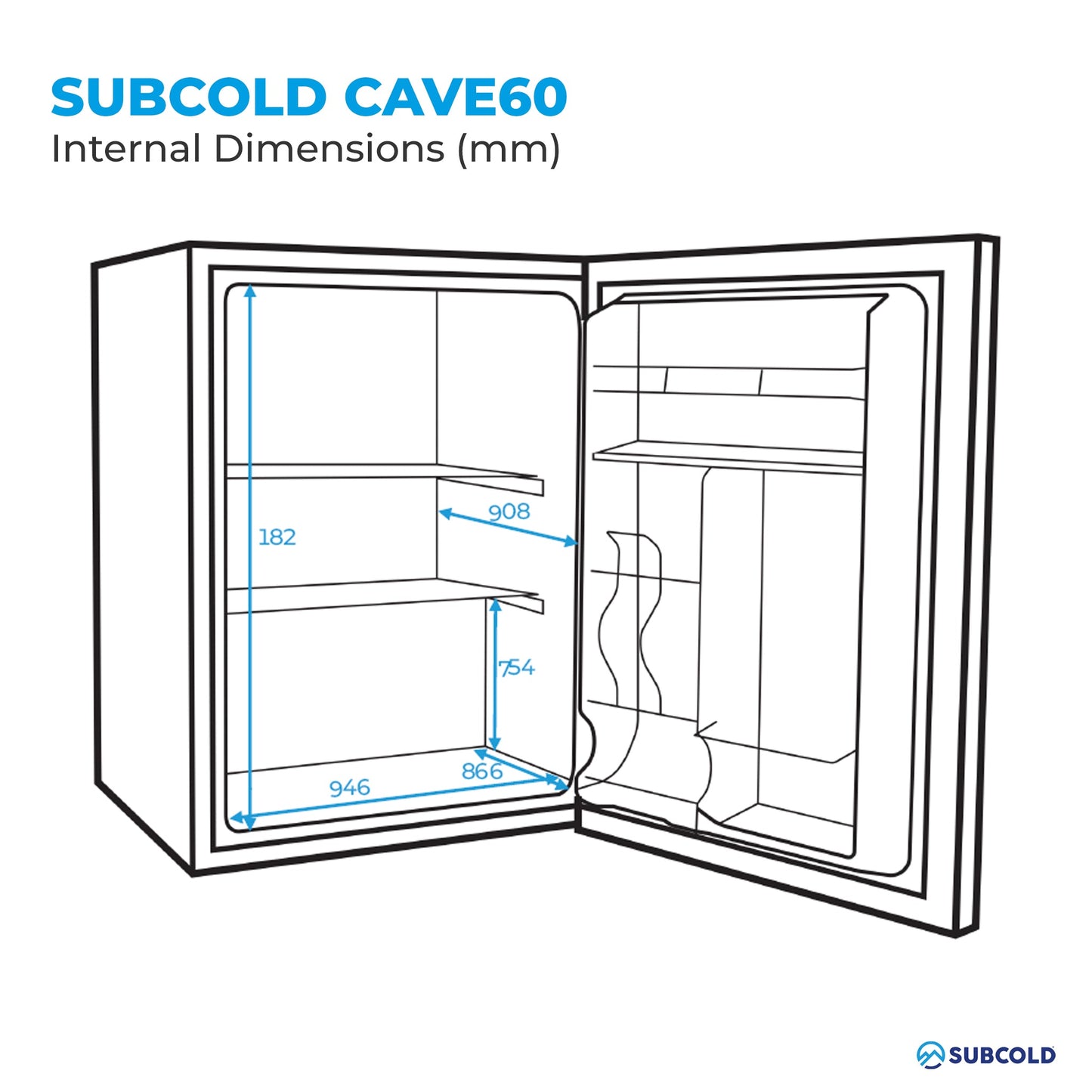 Subcold Cave60-SS Beer Fridge Stainless Steel