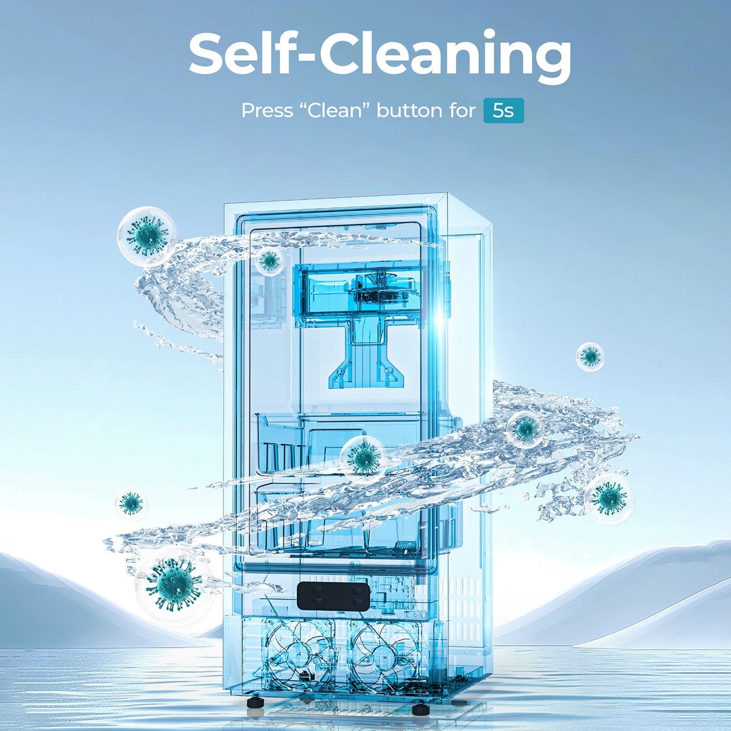 EUHOMY Commercial Built-in Nugget Ice Maker Machine
