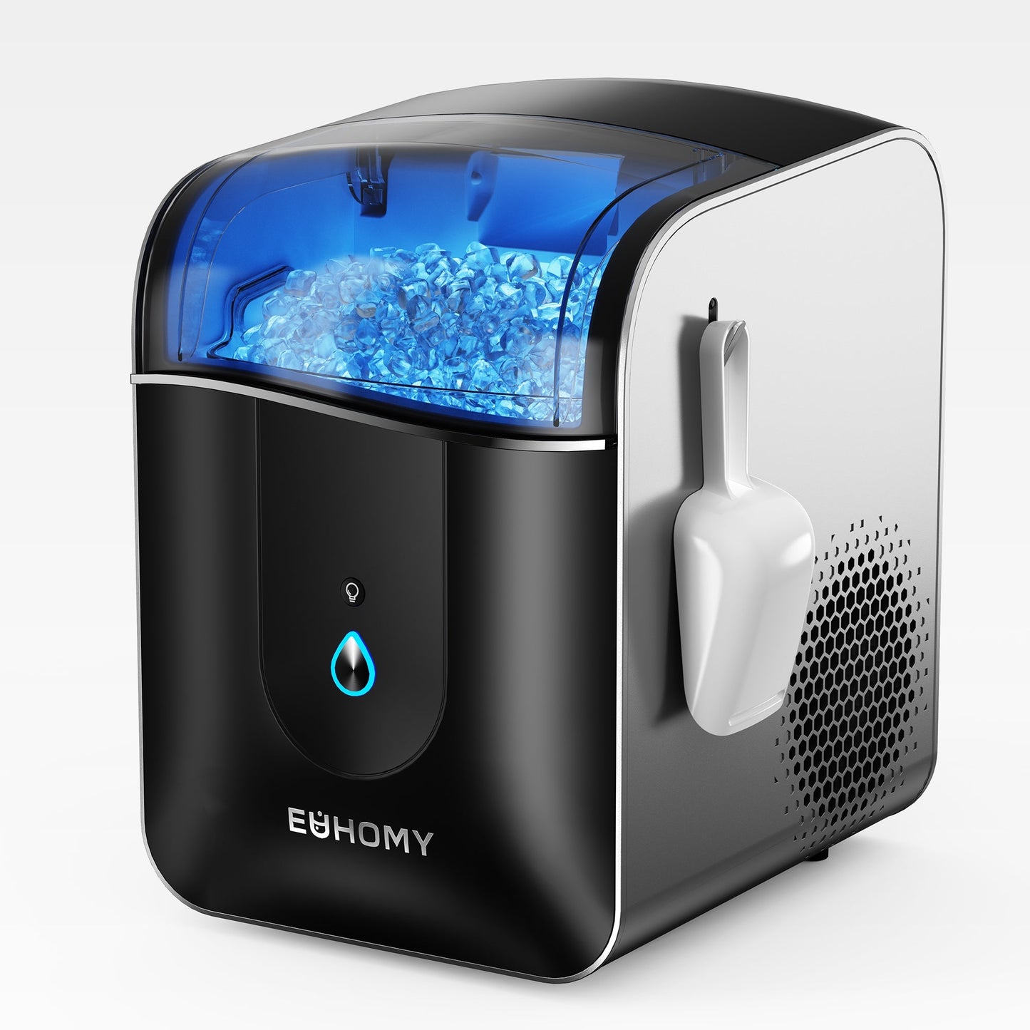 EUHOMY Pearl L1 Pro Portable Nugget Ice Maker Countertop– Smart App Control & Alerts, 33Lbs/24H, 7–10 Mins Fast Ice