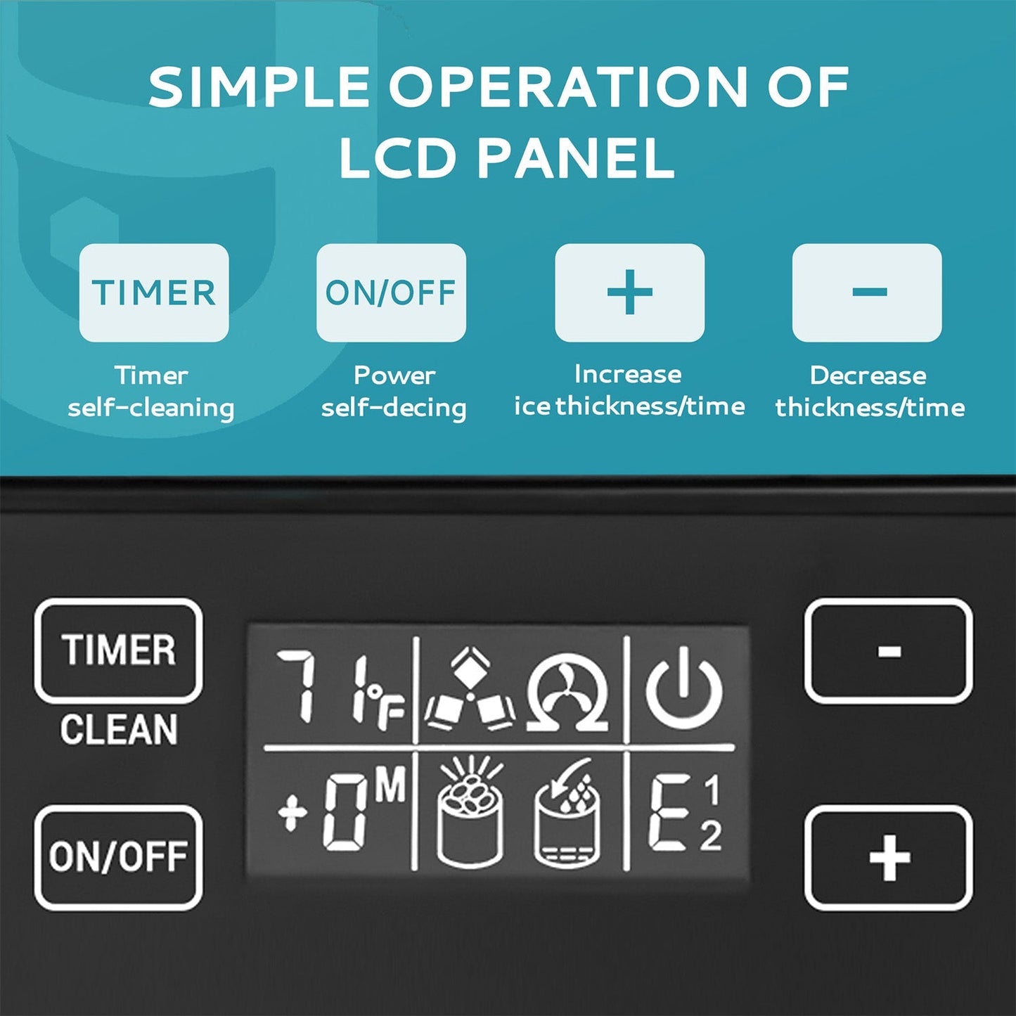 EUHOMY Built-in Commercial Ice Machine 80LBS Fast Ice Making