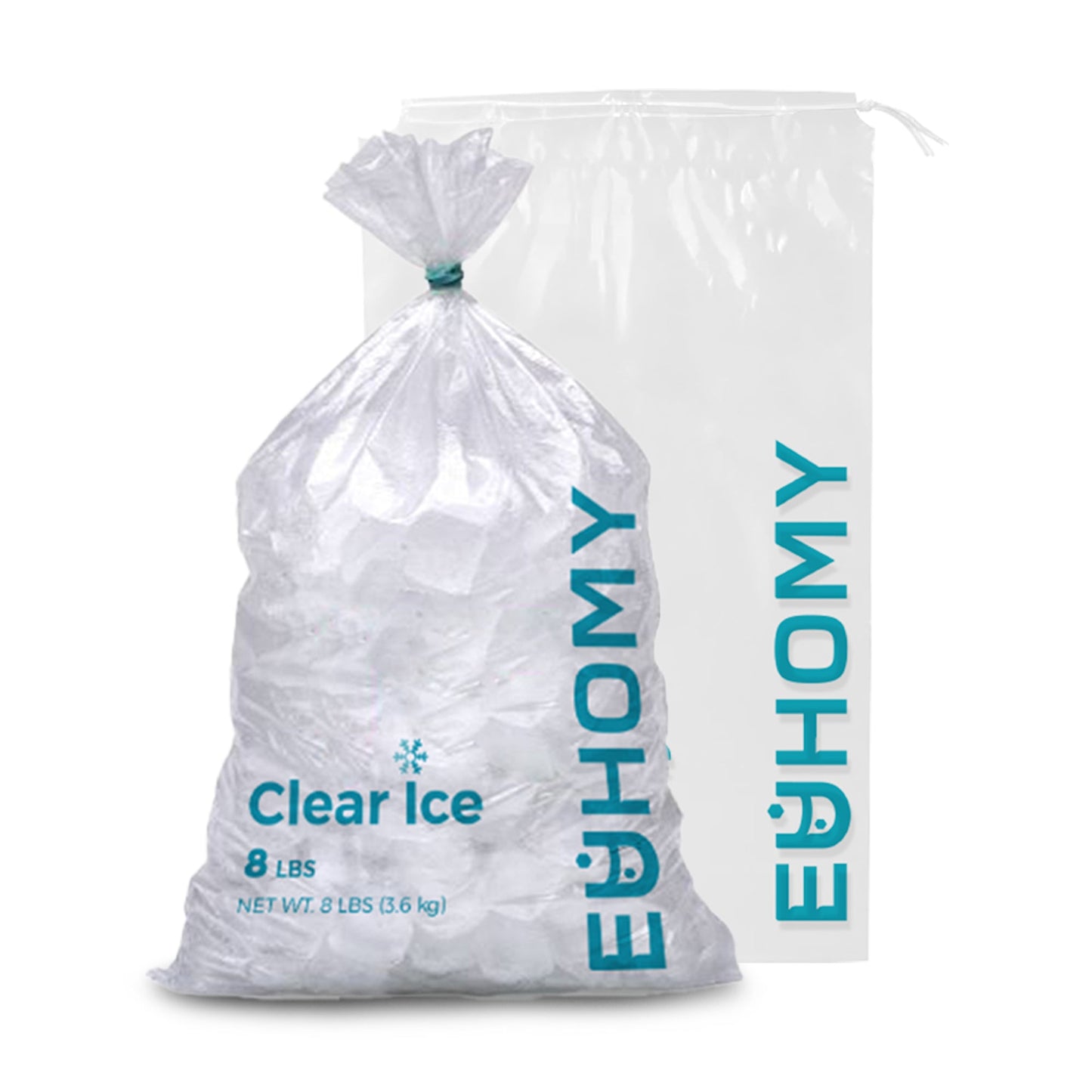 EUHOMY Luna Portable Crystal Crescent Ice Maker Countertop with Ice Bag Set (50 pcs)– Melts 30 Mins Lower, Rapid Ice Making in 12 Mins, Real-Time Status Visibility
