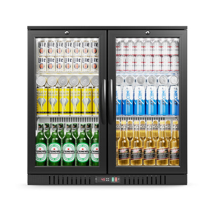 EUHOMY Back Bar Cooler With 2/3 Glass Swing Doors Wine Cooler - Euhomy