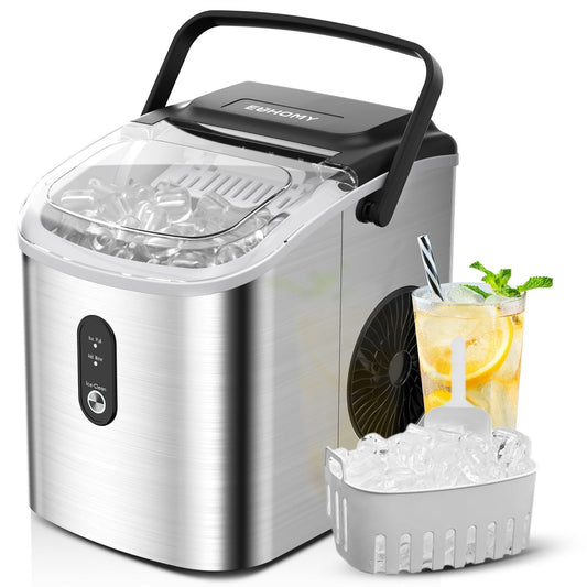 EUHOMY Dart H1 Portable Bullet Ice Maker Countertop with Handle - 26 Lbs/24H, Ready 9 Bullets in 6 Mins