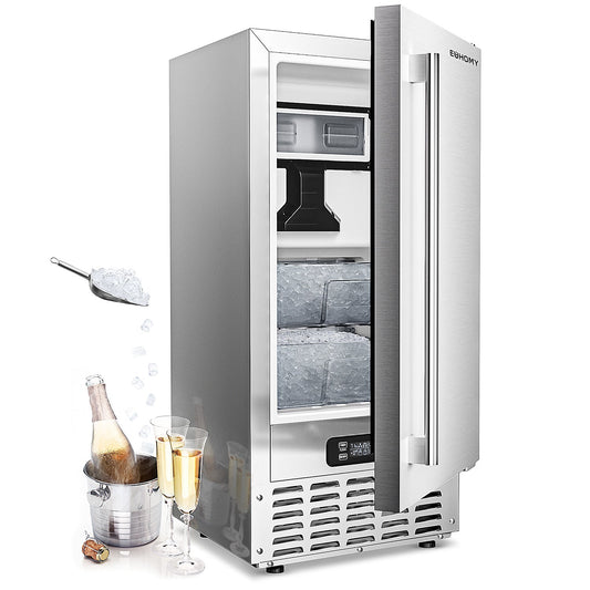 EUHOMY Commercial Built-in Nugget Ice Maker Machine