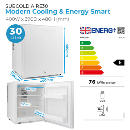 30L Fridge Subcold AIRE30 White