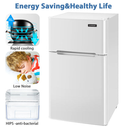 EUHOMY 3.2 Cu.Ft Built in & Free Standing Mini Fridge