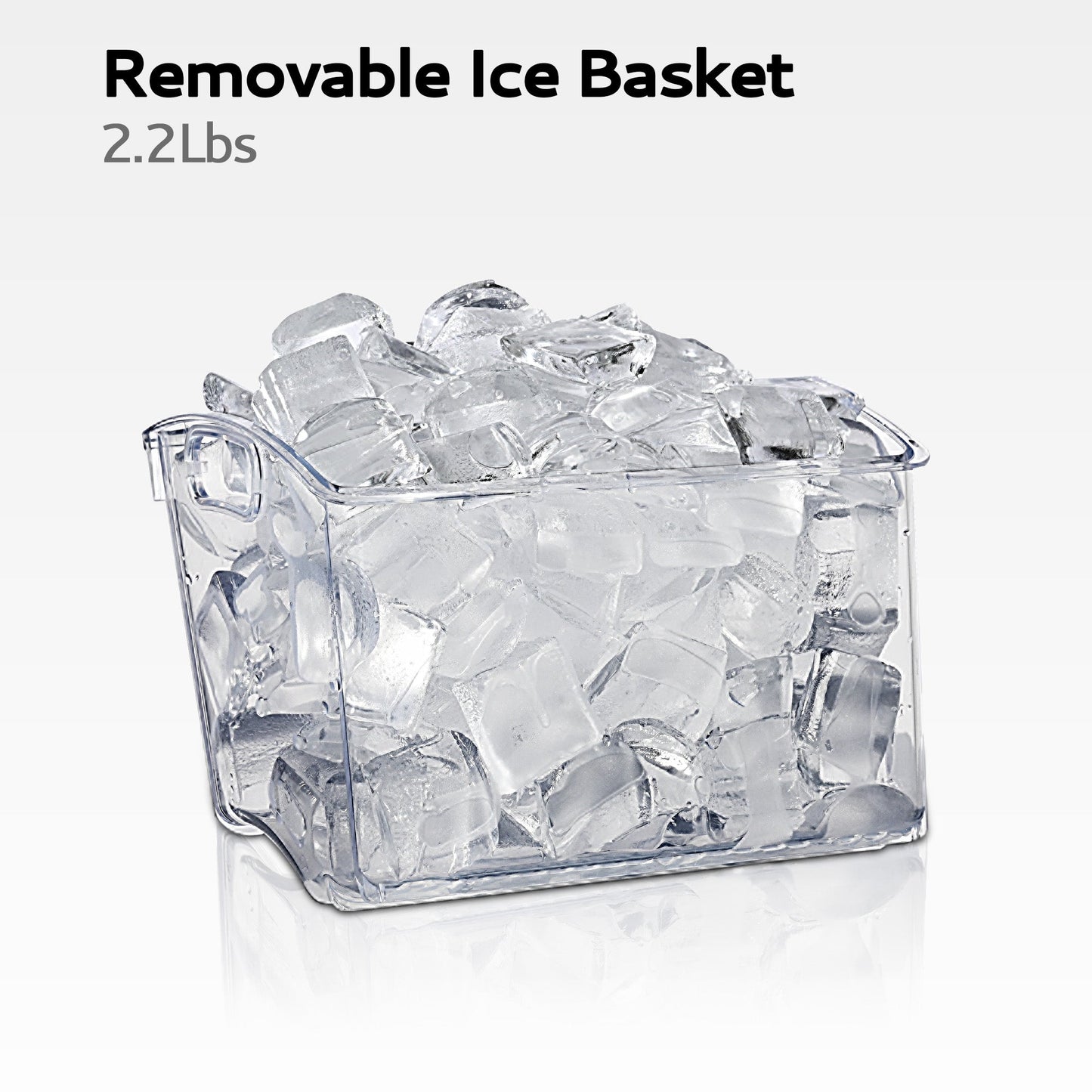 EUHOMY Luna Portable Crystal Crescent Ice Maker Countertop with Ice Bag Set (50 pcs)– Melts 30 Mins Lower, Rapid Ice Making in 12 Mins, Real-Time Status Visibility
