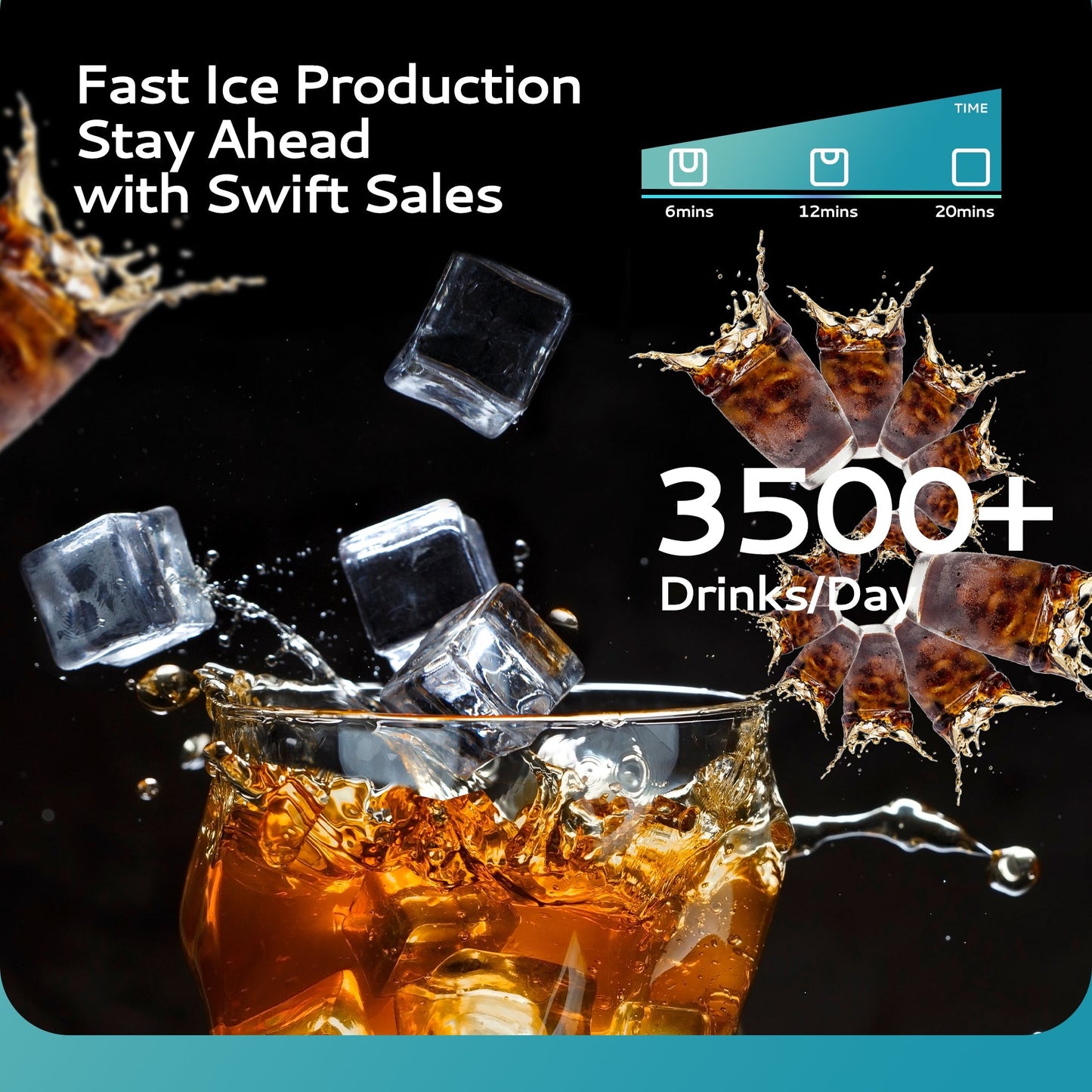 EUHOMY 400/450Lbs/24H Easy-to-Install Commercial Ice Maker Machine