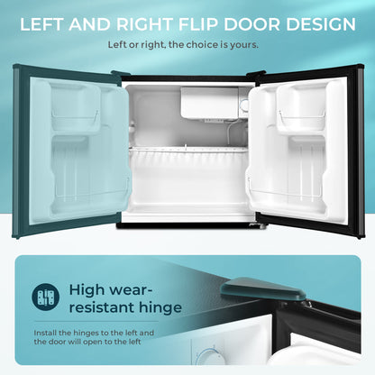 EUHOMY 1.7 Cu.Ft Mini Fridge with Compact Freezer Temperature Control