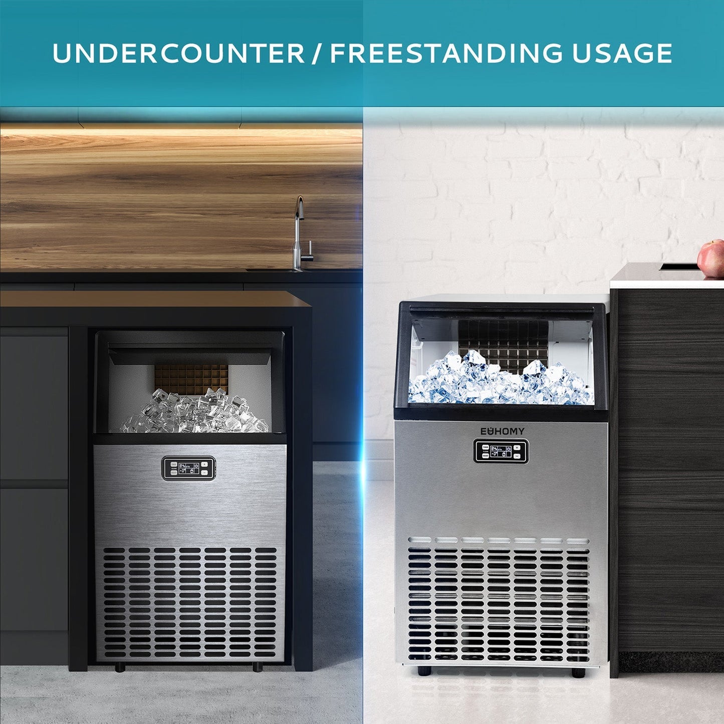 EUHOMY Excellent Storage Container Undercounter Best Commercial Ice Machine