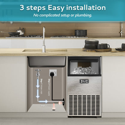 EUHOMY Excellent Storage Container Undercounter Best Commercial Ice Machine