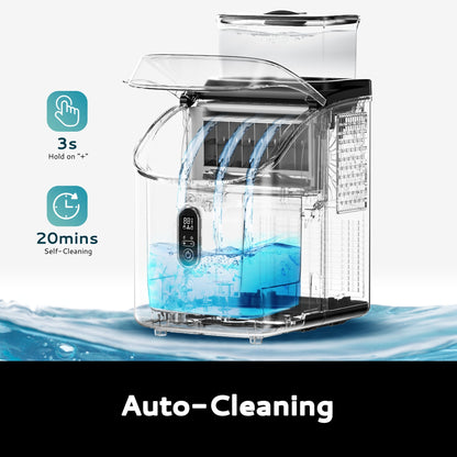EUHOMY Tile SE Portable Cube  Ice Maker Countertop - 1.5L Extra Large Water Tank, Adjustable Ice Thickness , Scheduled On/Off Timer, Auto-Cleaning