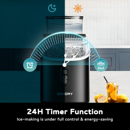 EUHOMY Tile SE Portable Cube  Ice Maker Countertop - 1.5L Extra Large Water Tank, Adjustable Ice Thickness , Scheduled On/Off Timer, Auto-Cleaning