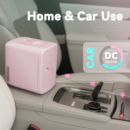 EUHOMY Mini Beauty Fridge, 4L, 110V – Skincare, Makeup & Drink Storage, Available in Black, White & Pink