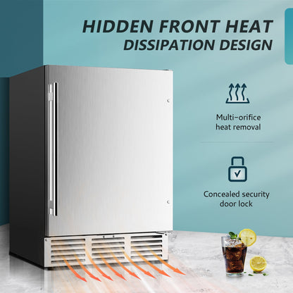 EUHOMY Beverage Refrigerator Under Counter Beer Fridge Large Capacity Wine Cooler