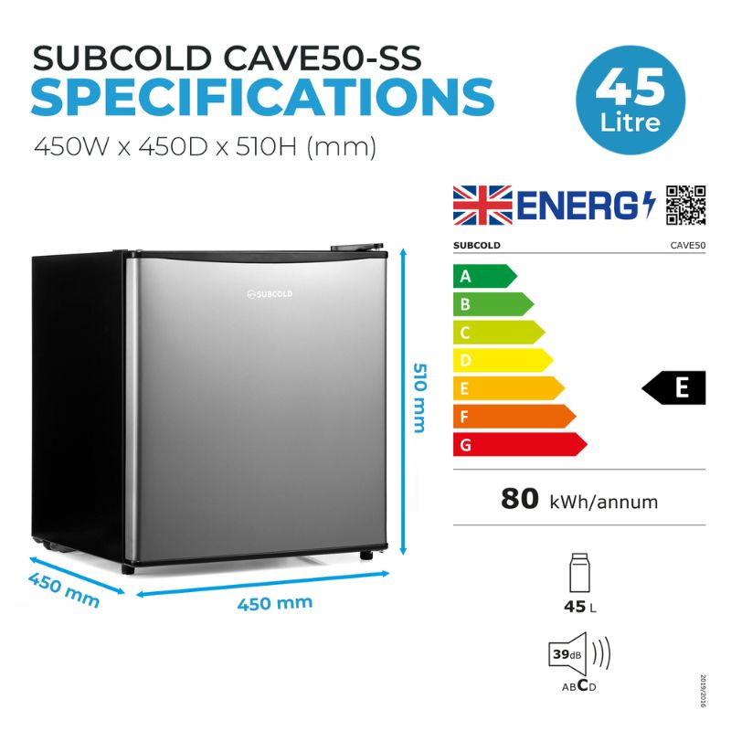 Subcold Cave 50 Stainless Steel Beer Fridge