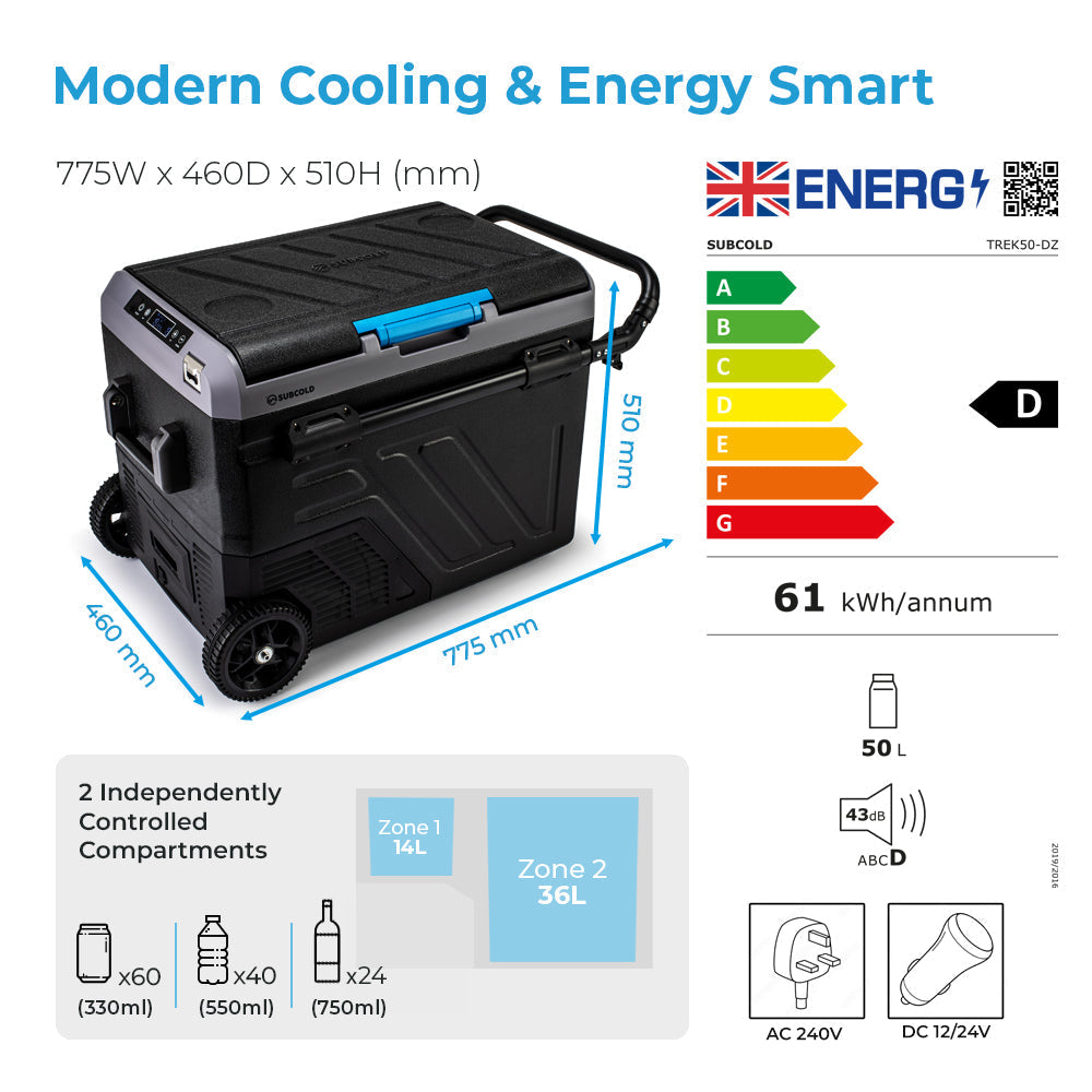Subcold TREK50-DZ Car Fridge